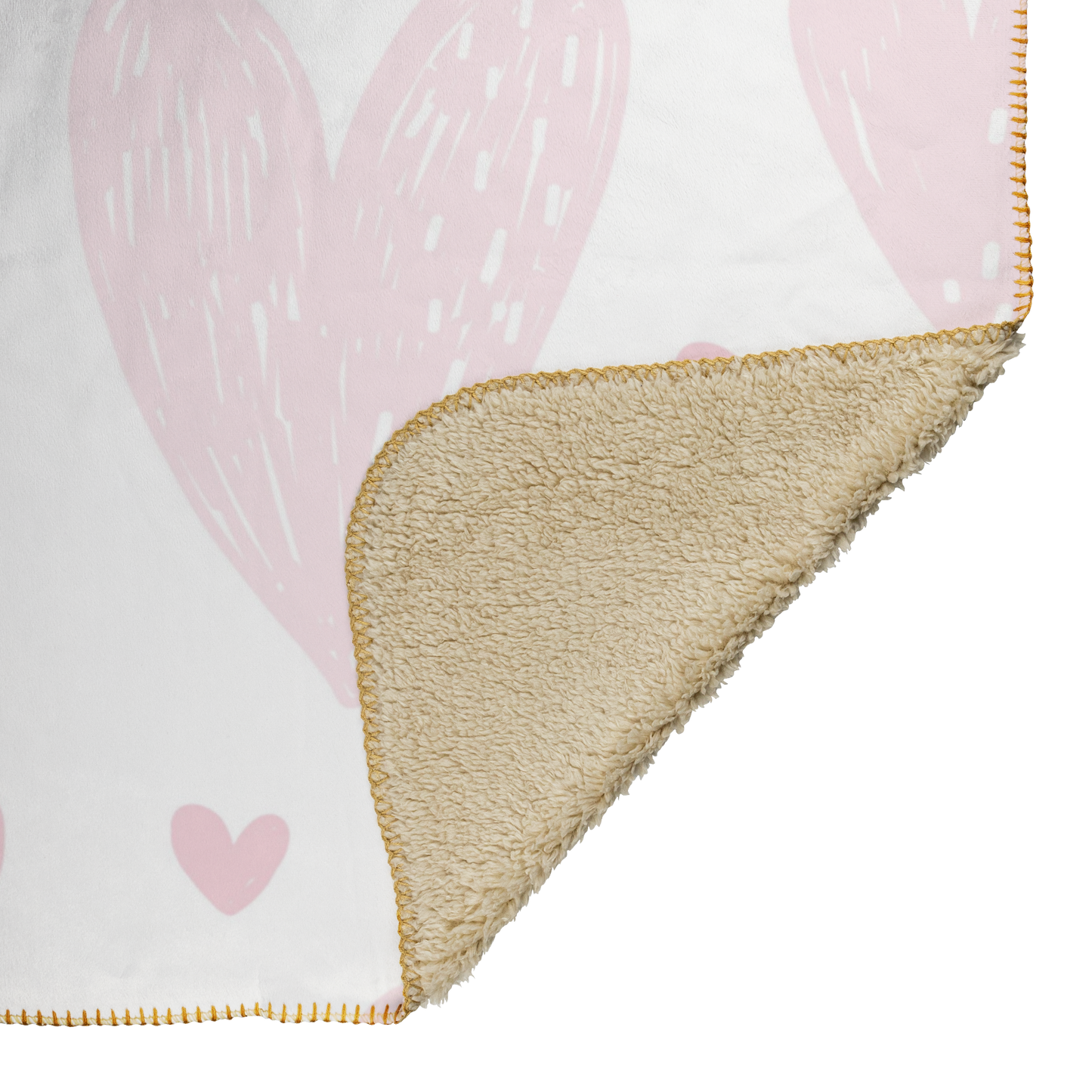 Pink Heart Reading Blanket - Fleece or Sherpa