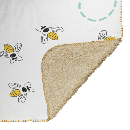 Bee Lovers Reading Blanket - Fleece or Sherpa